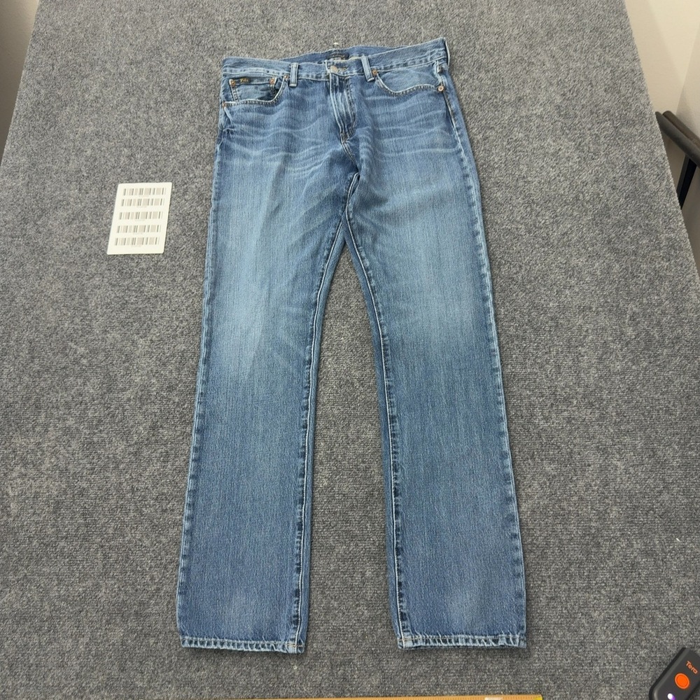 Polo Ralph Lauren Jeans Mens 34 Blue Cotton Varick Slim Straight Classic Casual